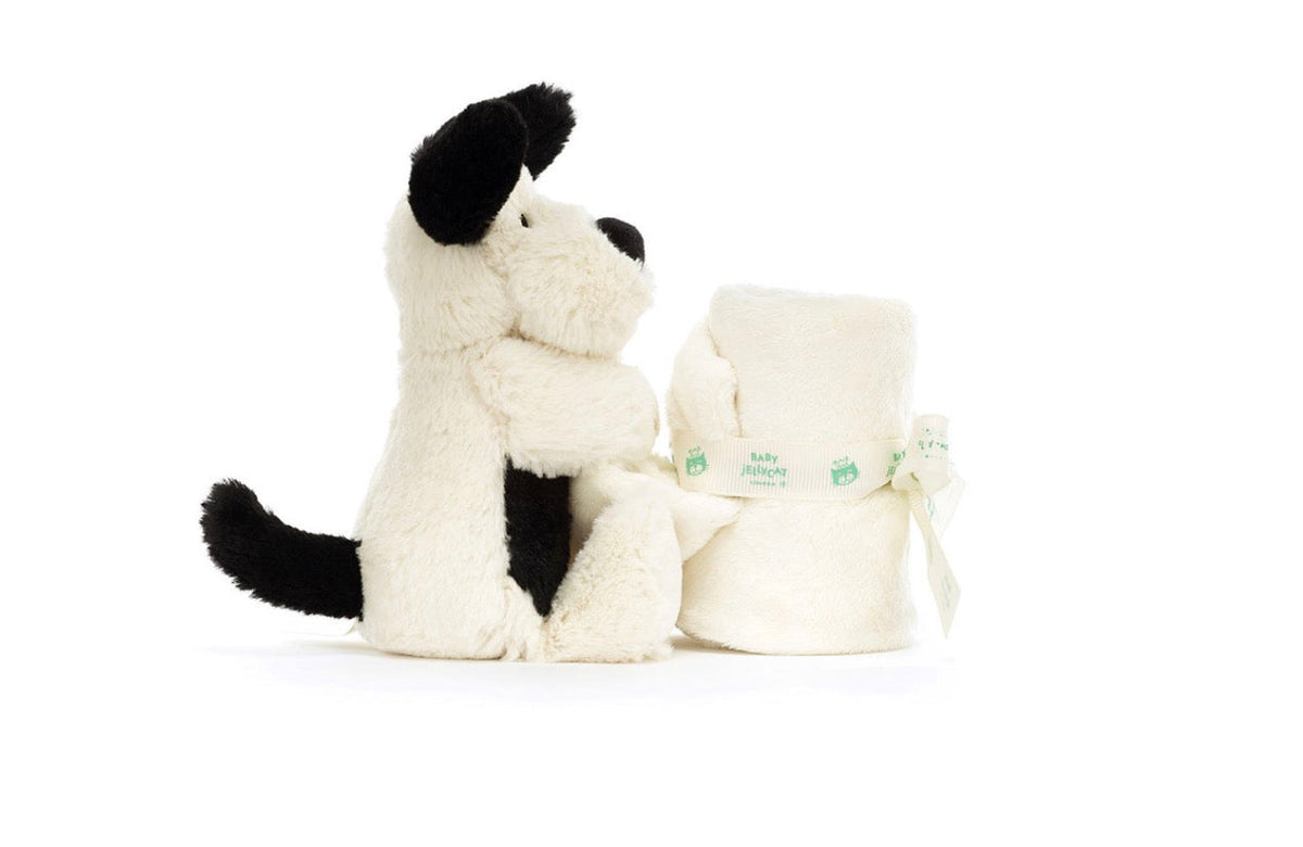 Doudou Jellycat Bashful Noir-Crème Chiot