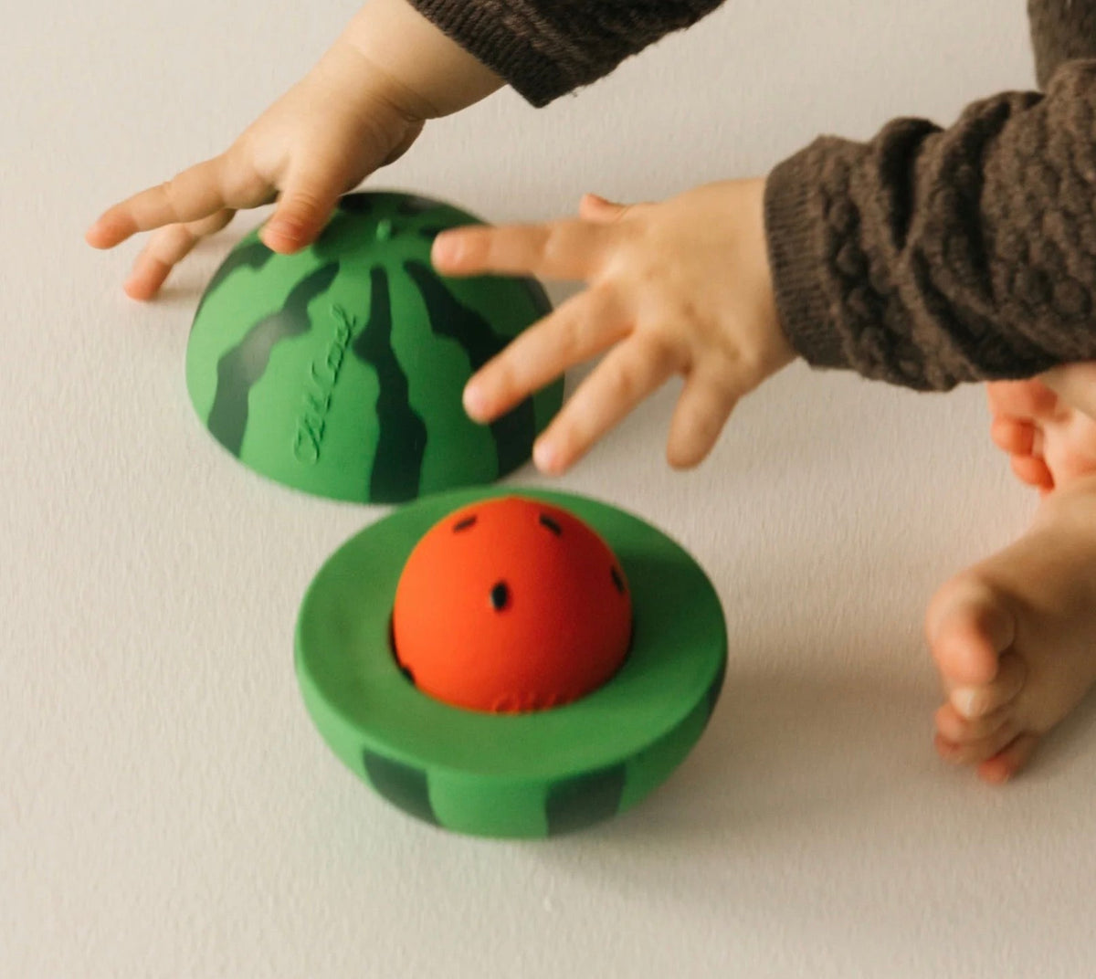 Oli & Carol watermelon stacking tower & rattle ball
