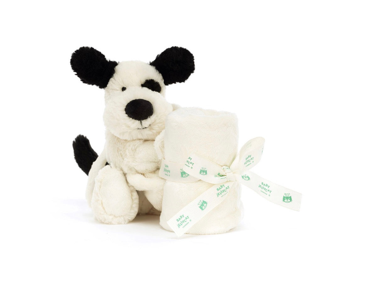 Doudou Jellycat Bashful Noir-Crème Chiot