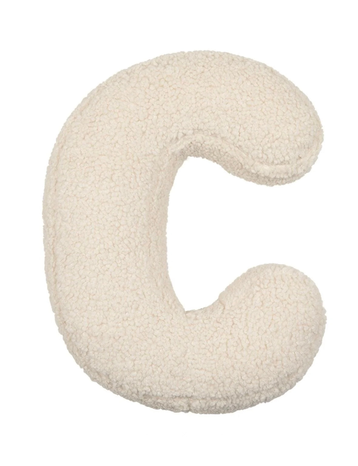 Betty's Home Coussin Lettres C Crème Bouclé