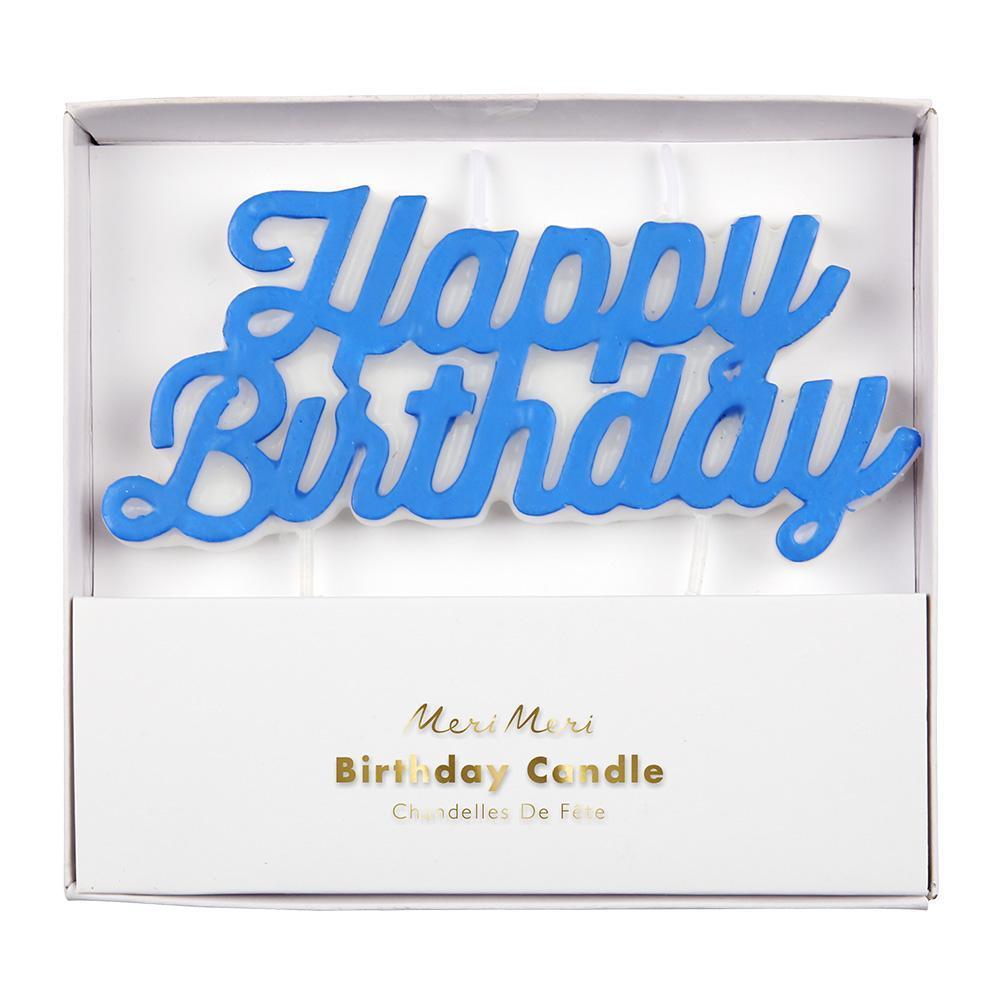 Candela Meri Meri Happy Birthday, blu