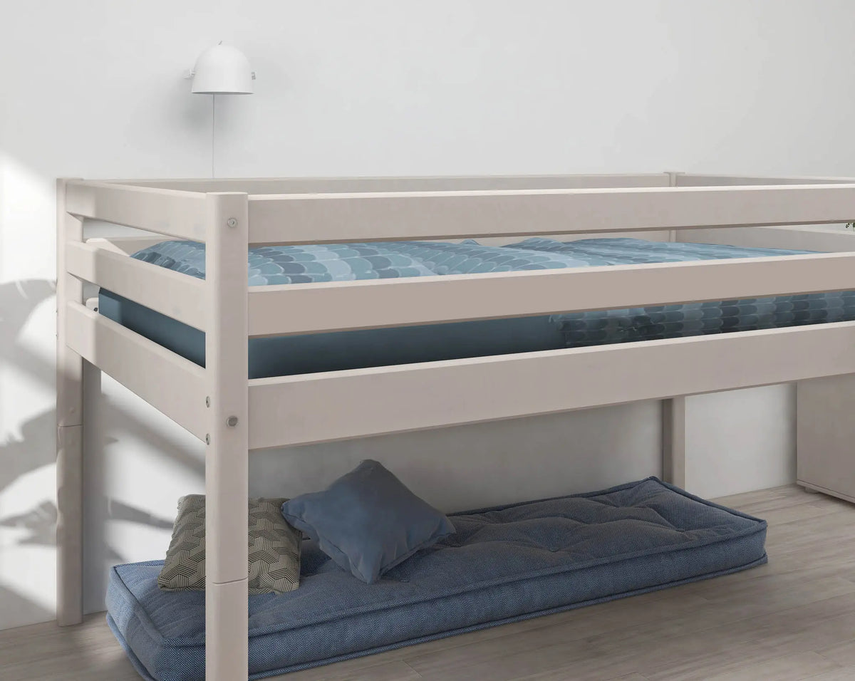 Flexa Classic Halbhohes Bett 140 x 200 cm Grey washed