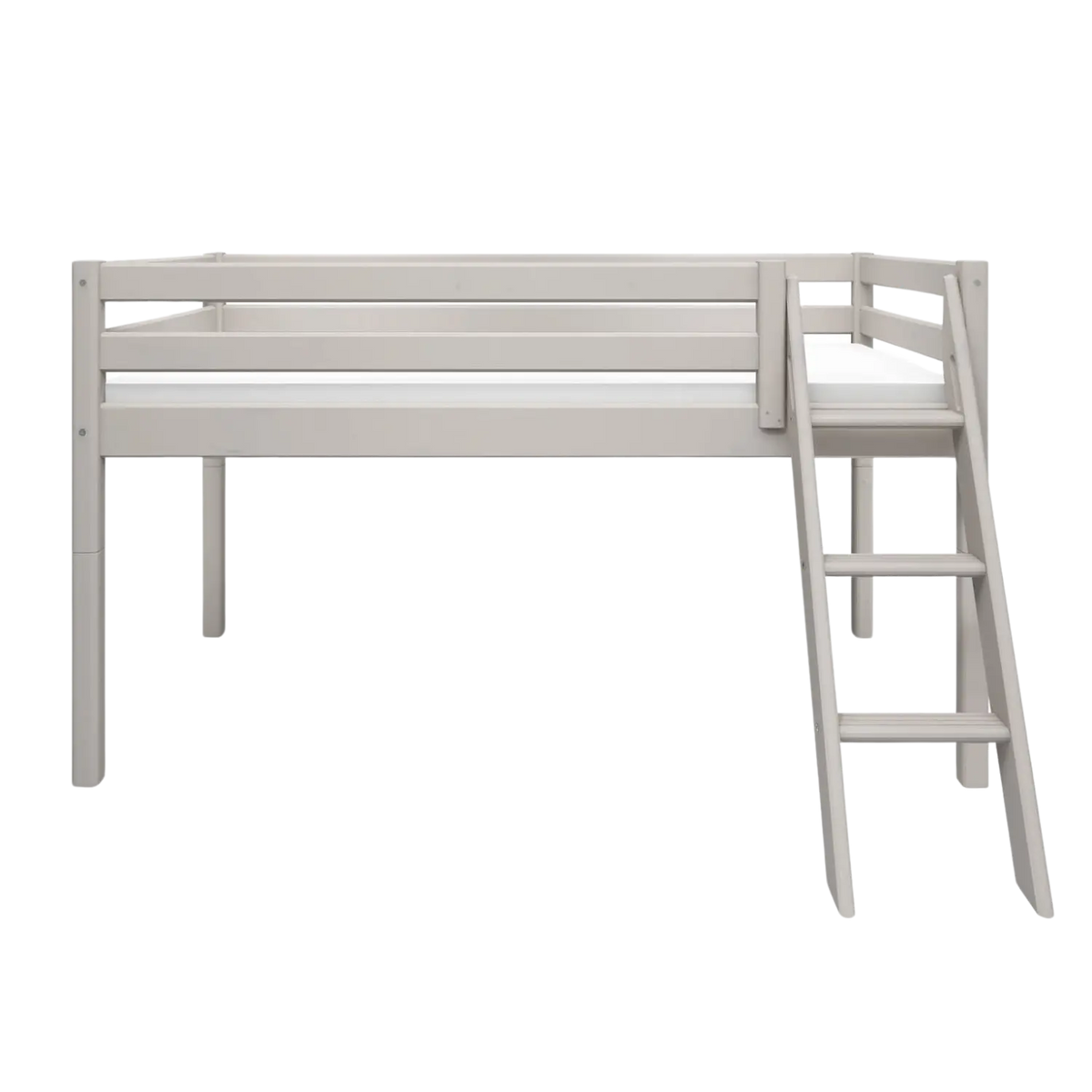 Flexa Classic Halbhohes Bett mit Schrägleiter 90 x 200 cm Grey washed