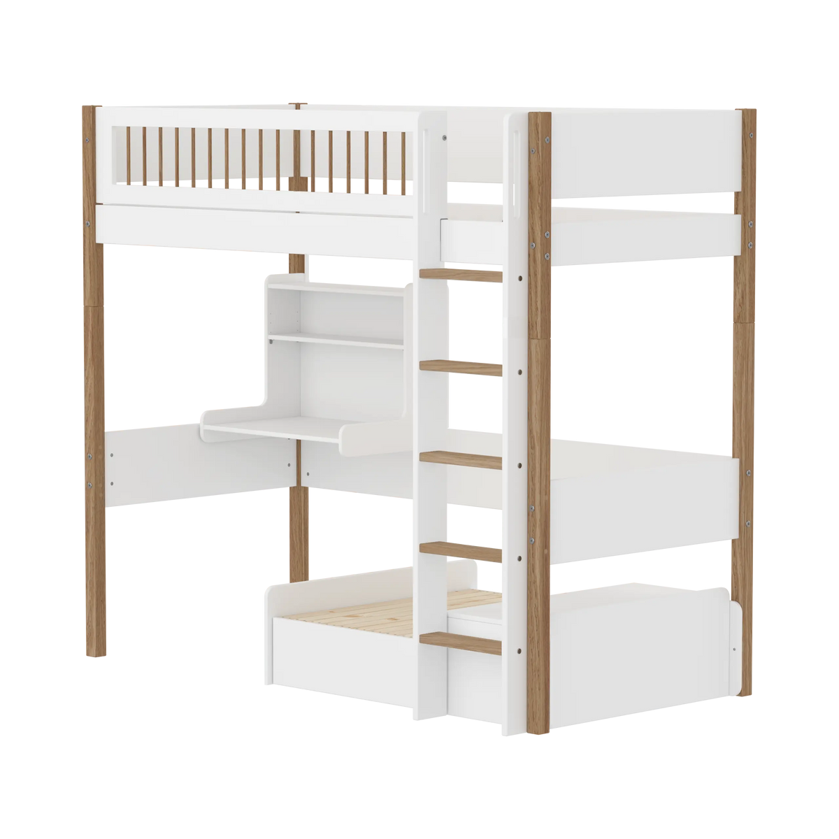 Flexa Nor Casa Hochbett 90 x 200 cm Eiche