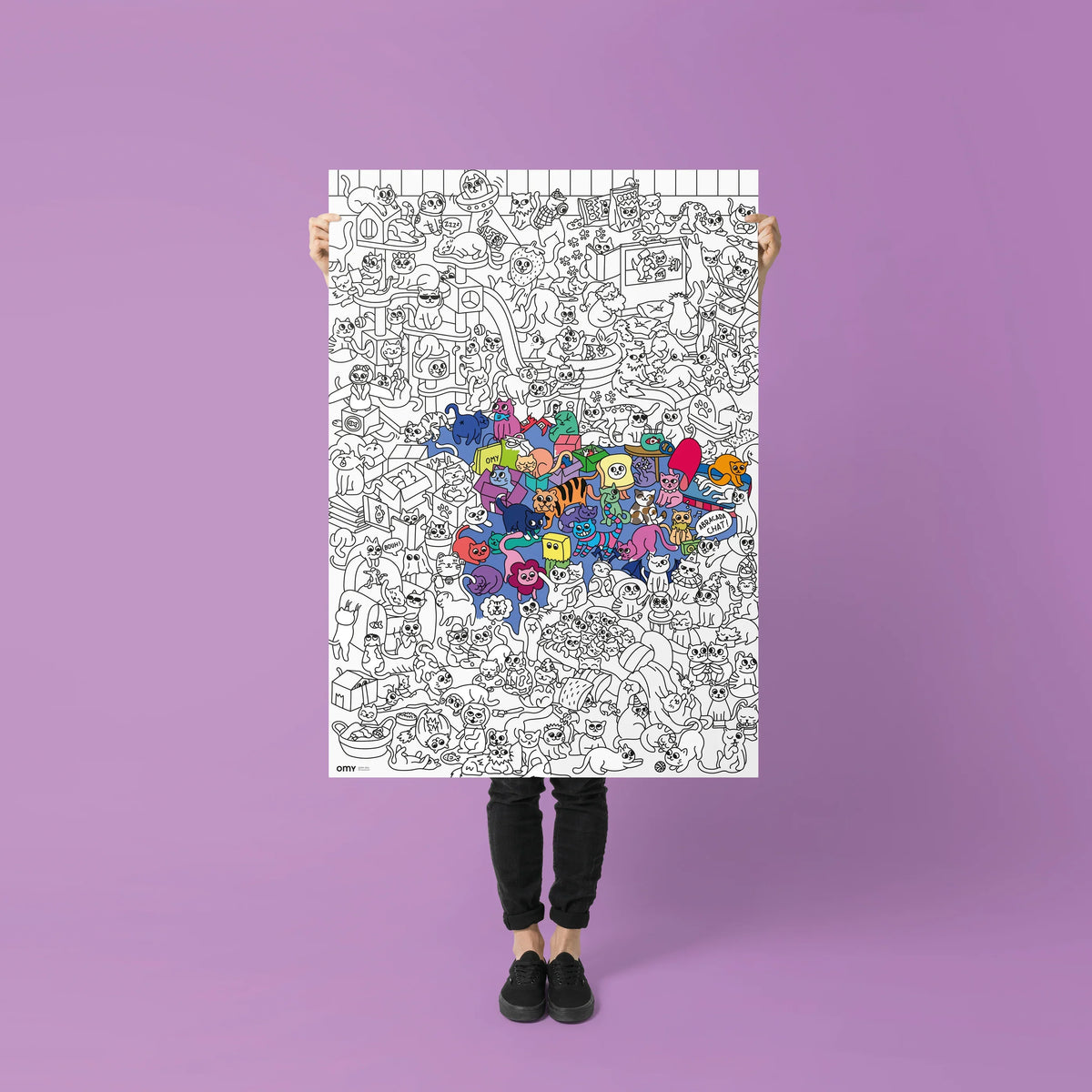 OMY giant coloring poster Kitty