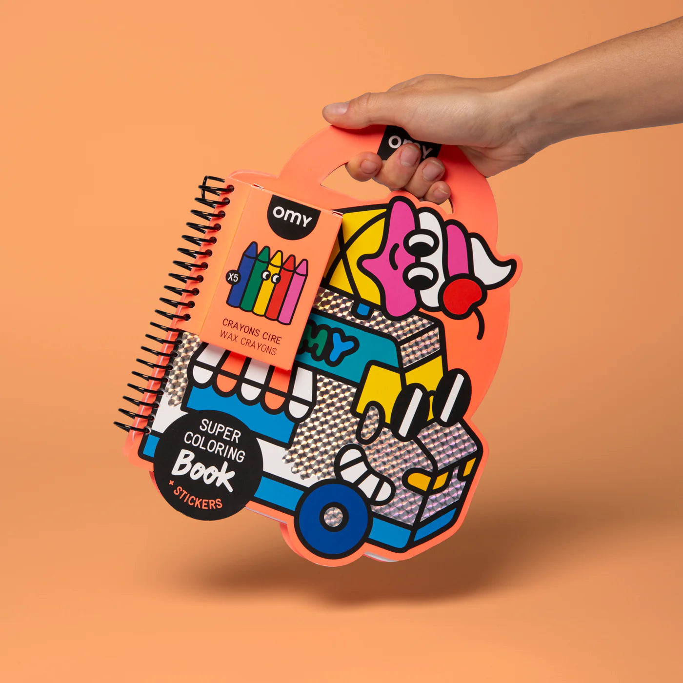 OMY Super Mal-&amp; Stickerbuch Dino