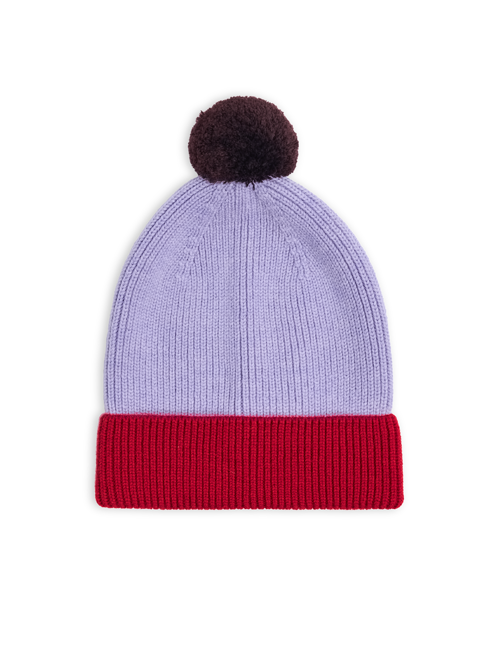 Happy Mess merino hat Berry red brown