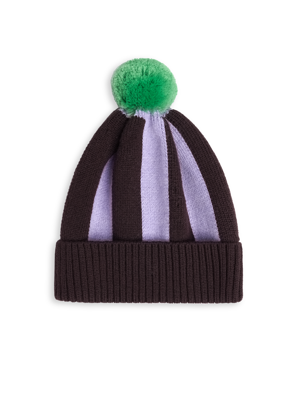 Happy Mess Bonnet Mérinos Violet Marron
