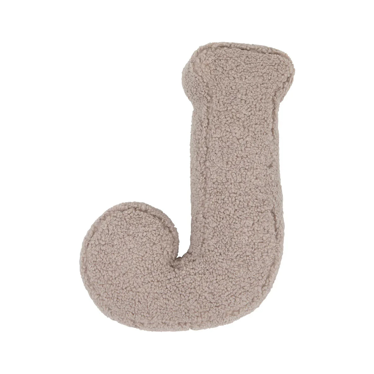 Betty's Home Coussin Lettres J Mocha Bouclé