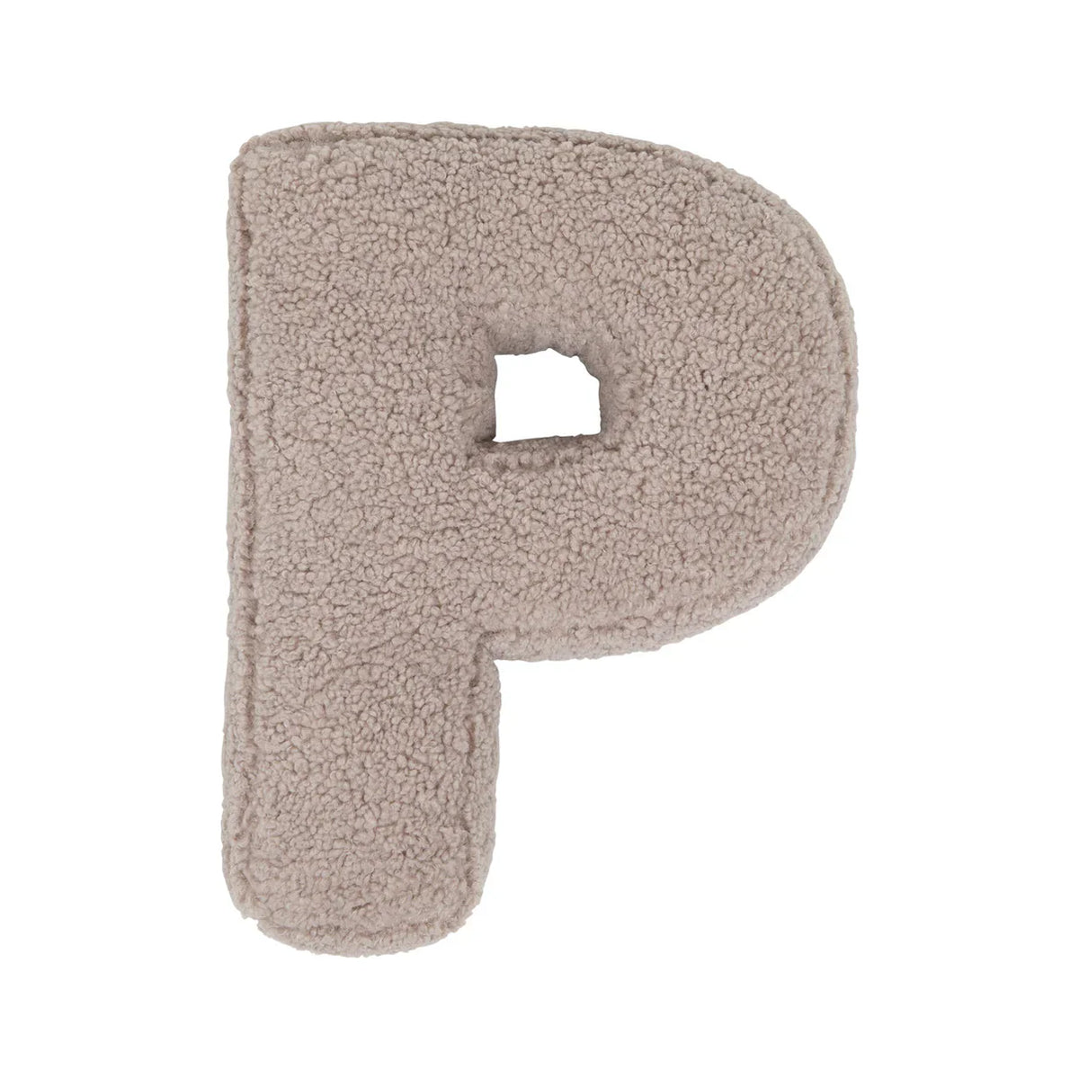 Betty's Home Coussin Lettres P Mocha Bouclé