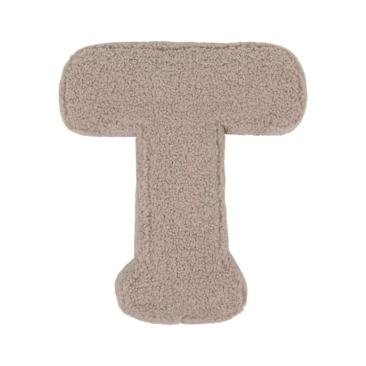 T Mocha Boucle Buchstabenkissen