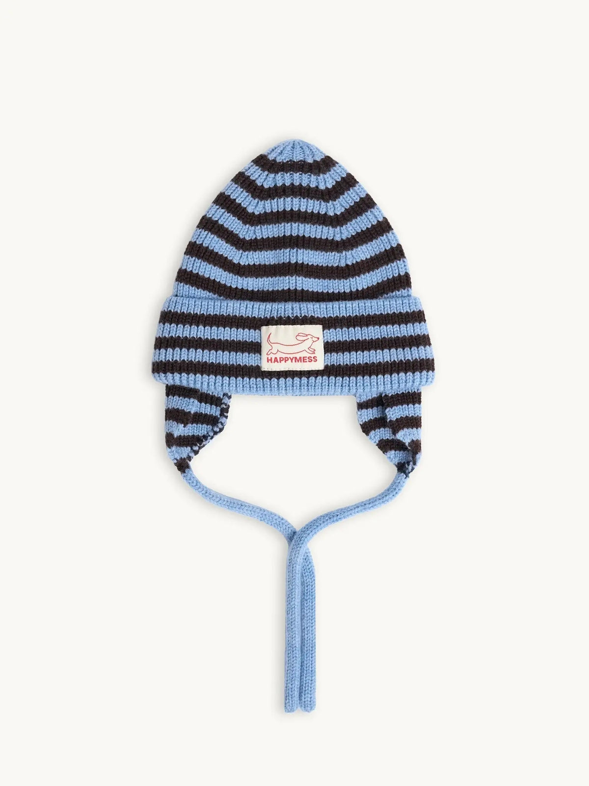 Happy Mess merino hat Choco Stripes