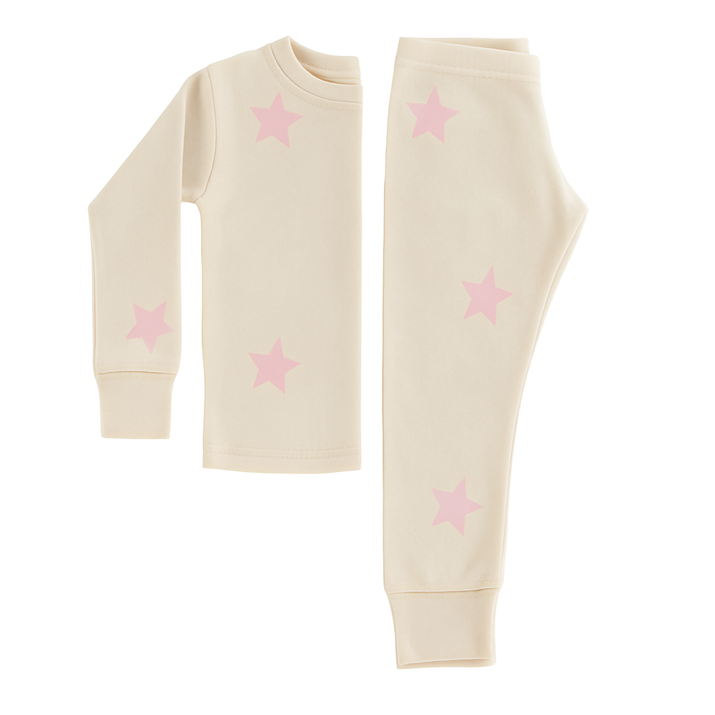 Pyjama mit Sternen Rosé