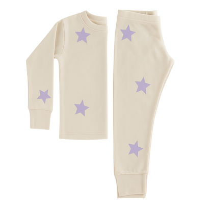 Pyjama mit Sternen Lila