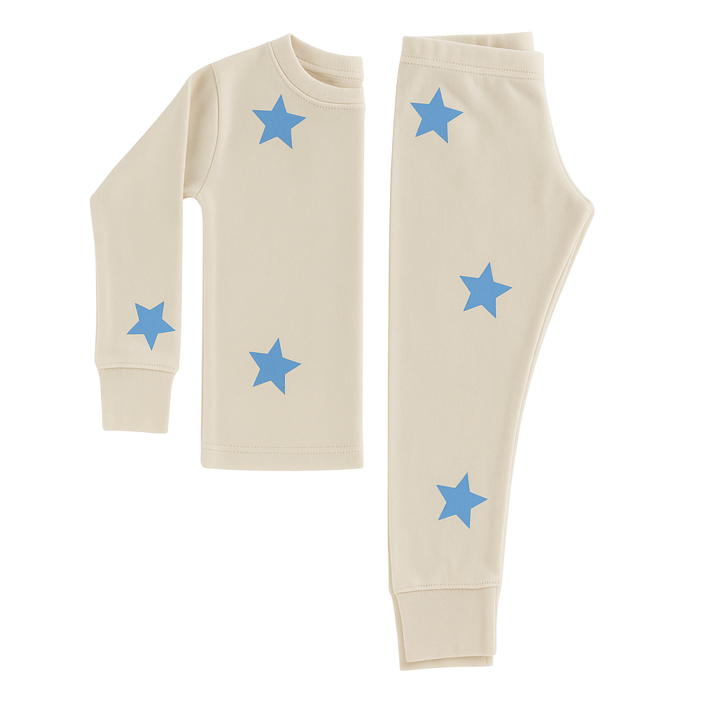 Pyjama mit Sternen Blau