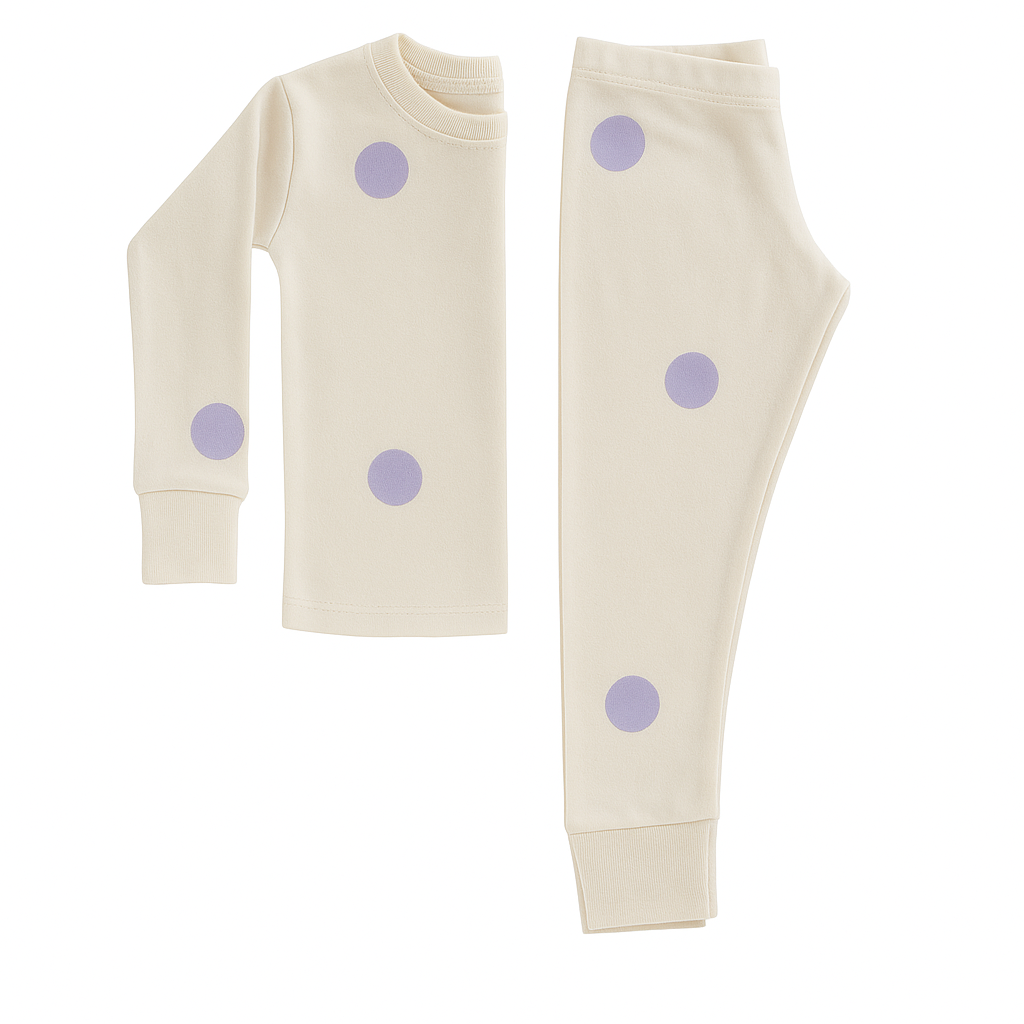 Pyjama mit Punkte Lila