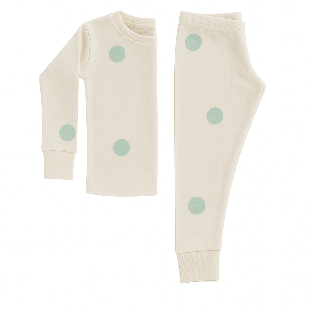Pyjama mit Punkte Mint