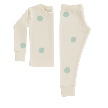 Pyjama mit Punkte Mint