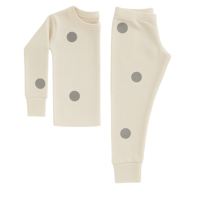 Pyjama mit Punkte Grau