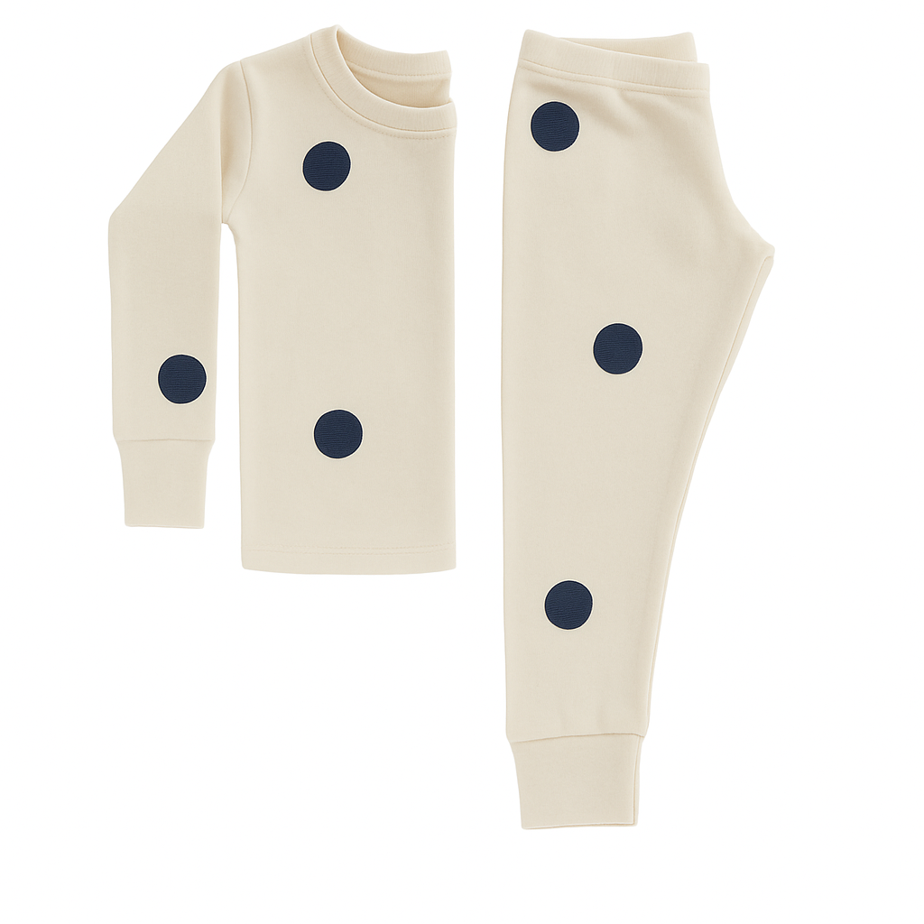 Pyjama mit Punkte Dunkelblau