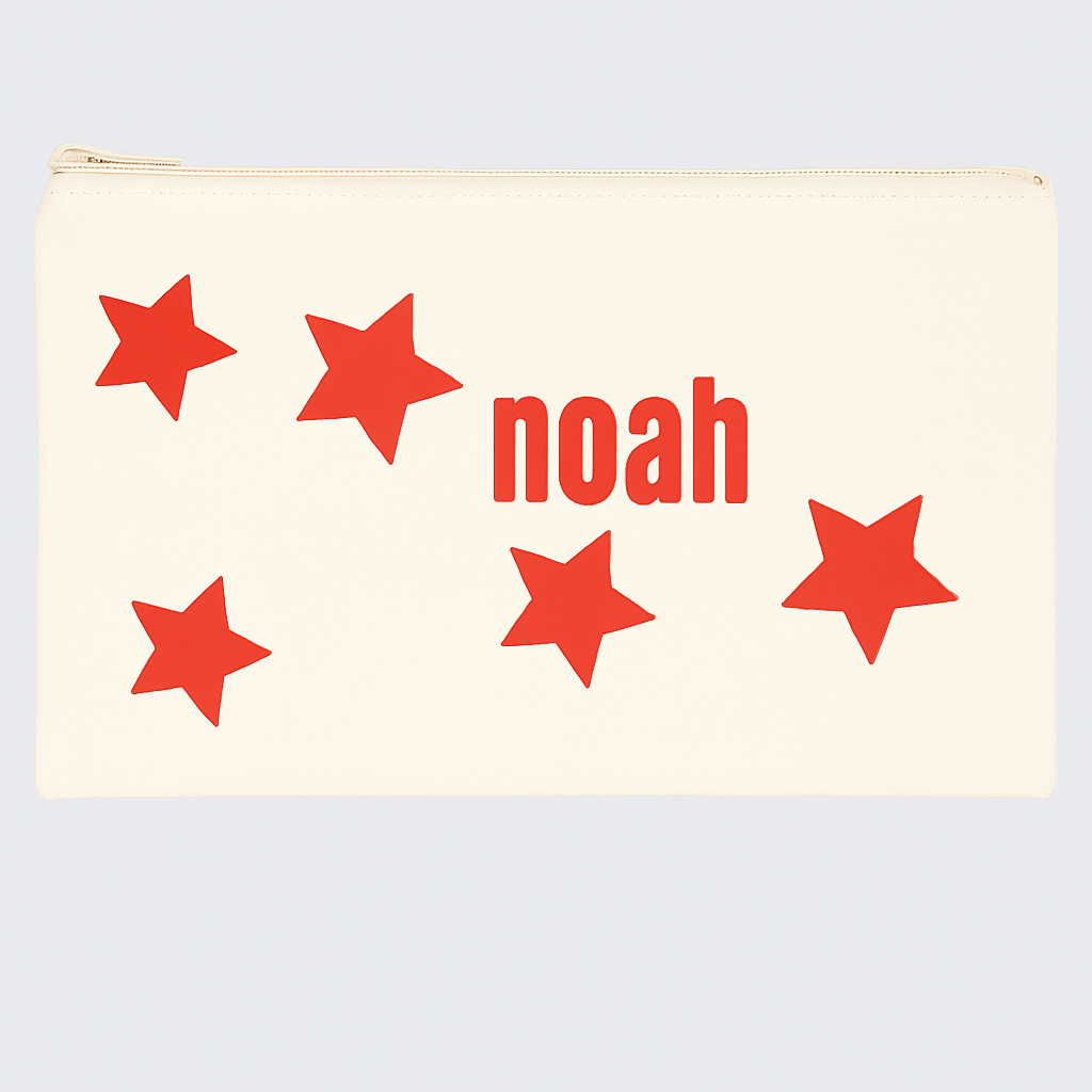 Francis Ebet toiletry bag stars red