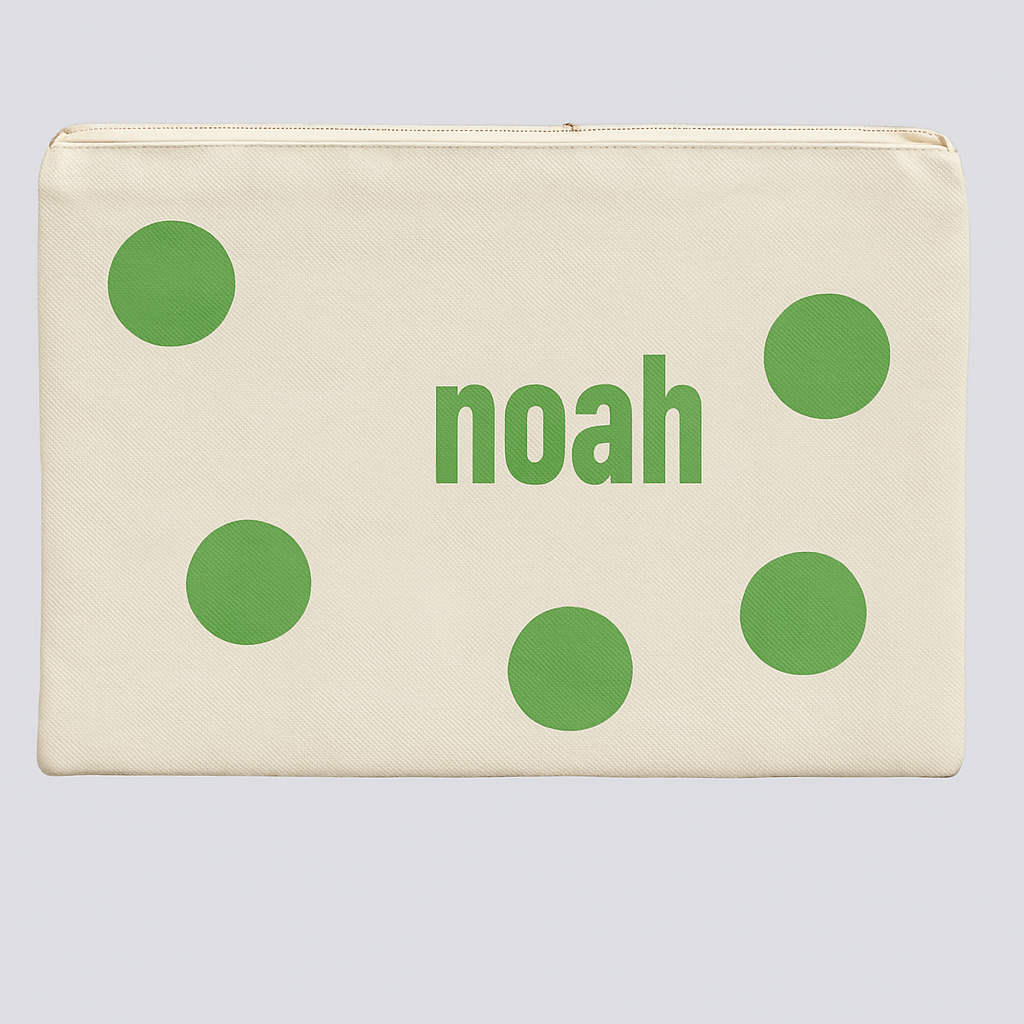 Francis Ebet toiletry bag dots green