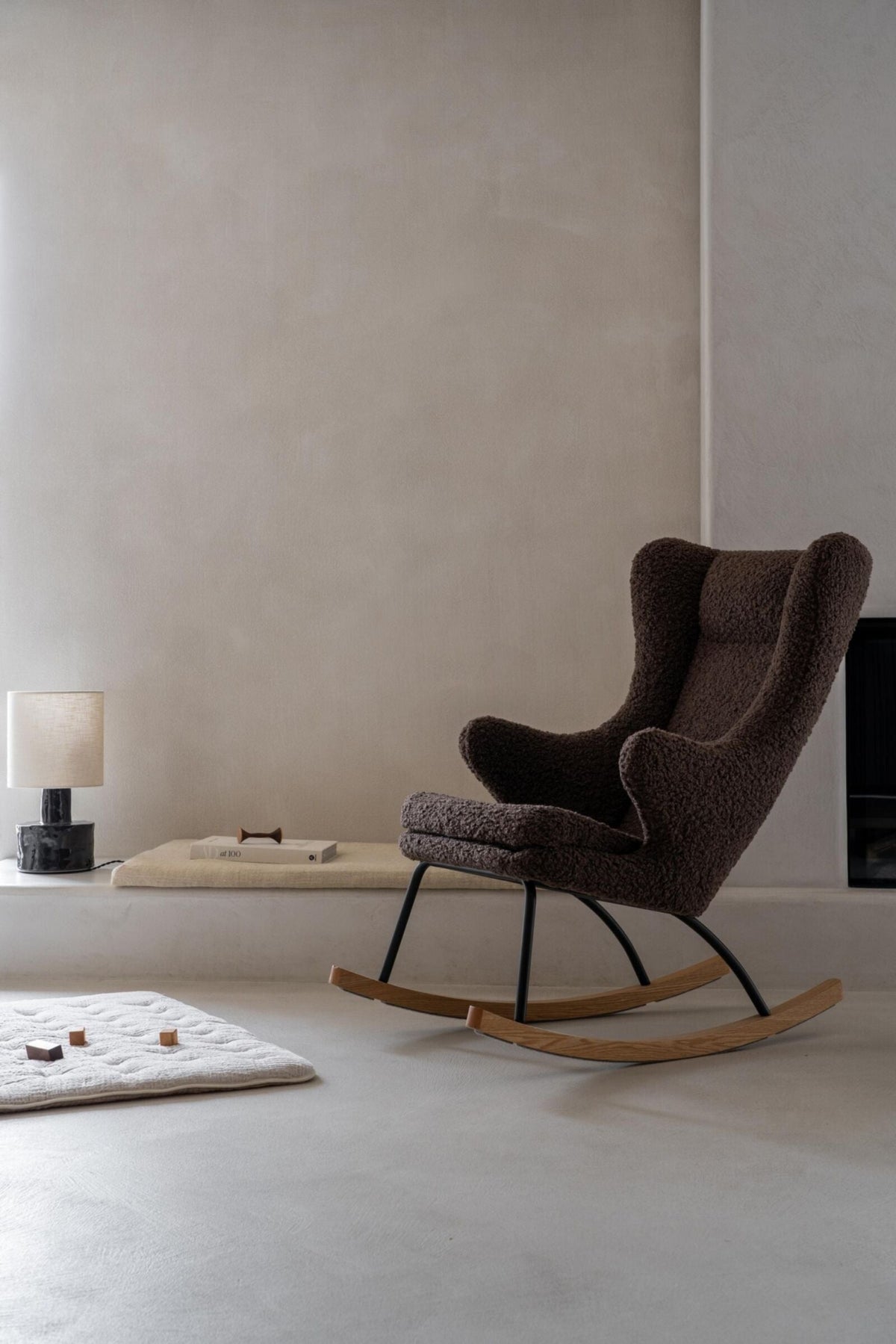 Quax Fauteuil à bascule / d'allaitement De Luxe Bison