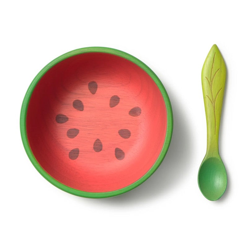Oli & Carol Wally the Watermelon Plate & Spoon