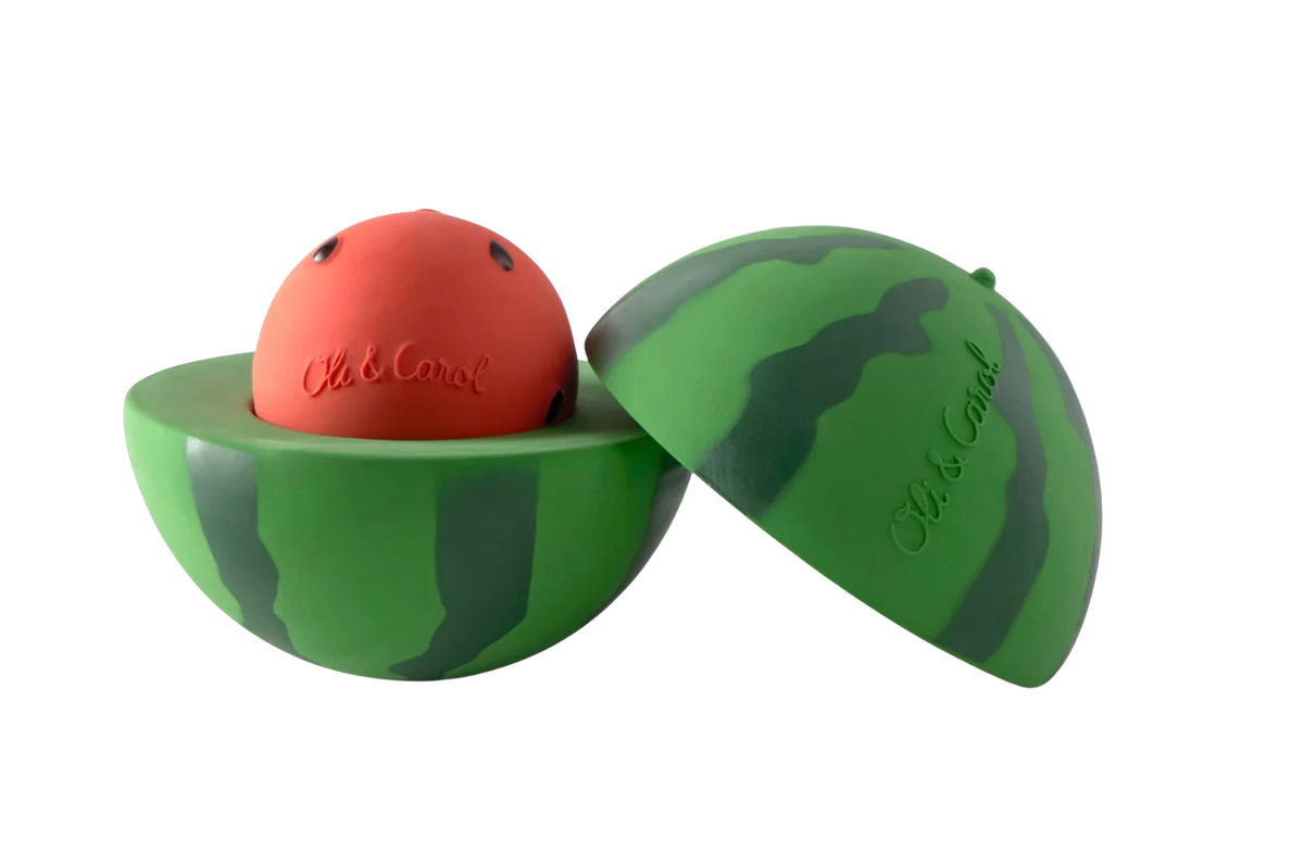 Oli & Carol watermelon stacking tower & rattle ball
