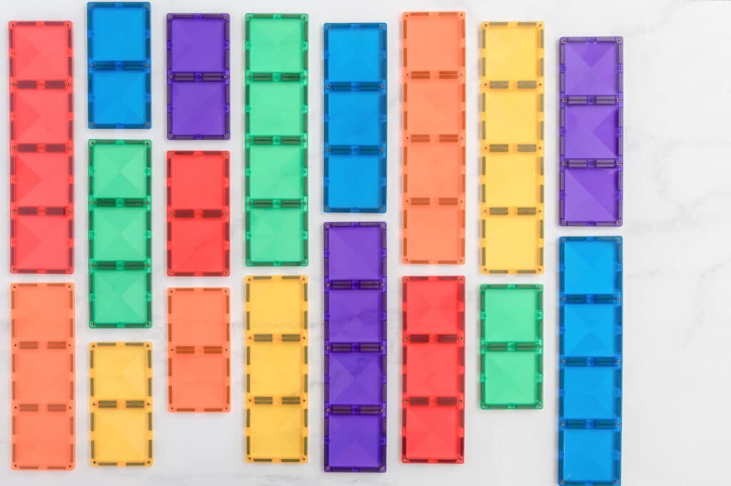 Connetix 18 pièces Rainbow Rectangle Pack