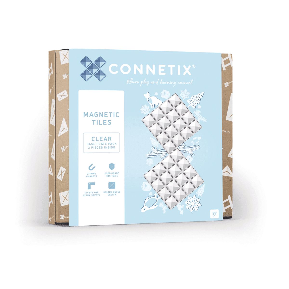 Connetix 2 pièces Clear Base Plate