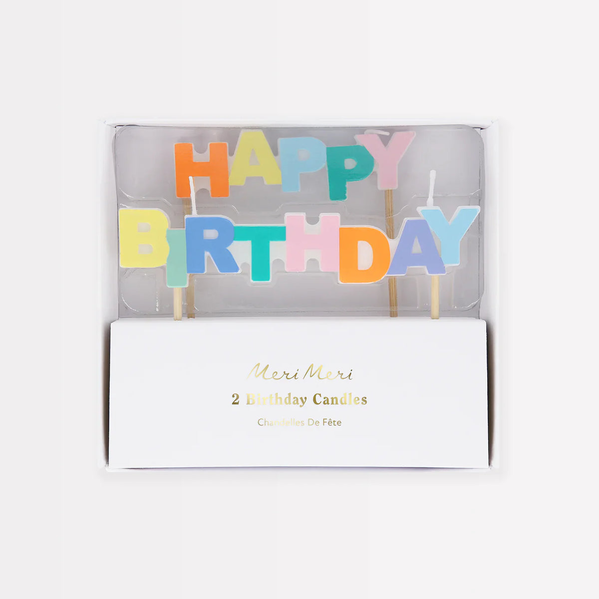 Meri Meri Happy Birthday Kerze Farbig