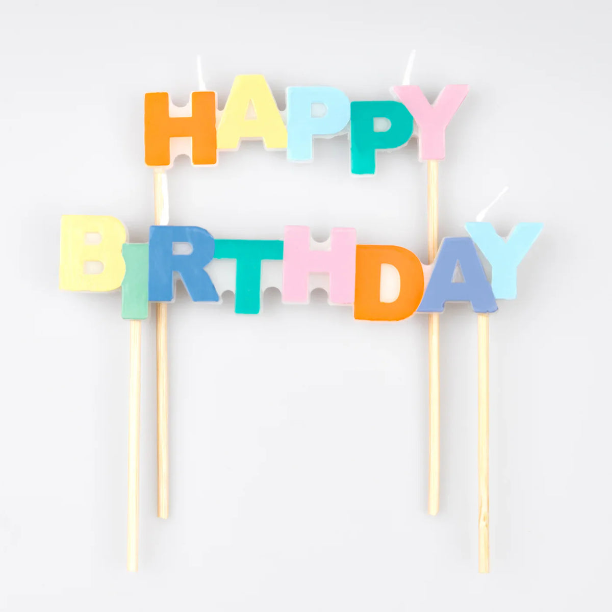 Meri Meri Happy Birthday Kerze Farbig
