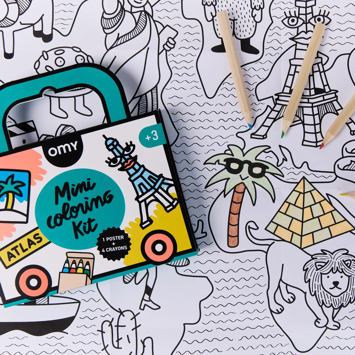 OMY Mini coloring set Atlas