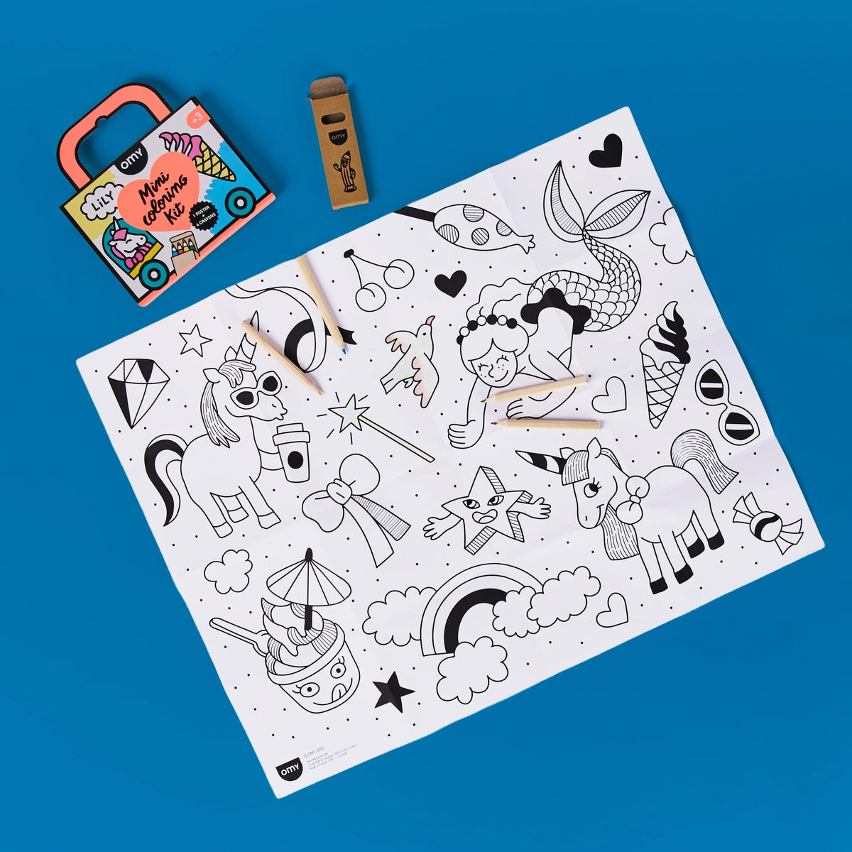 OMY Lily mini coloring set