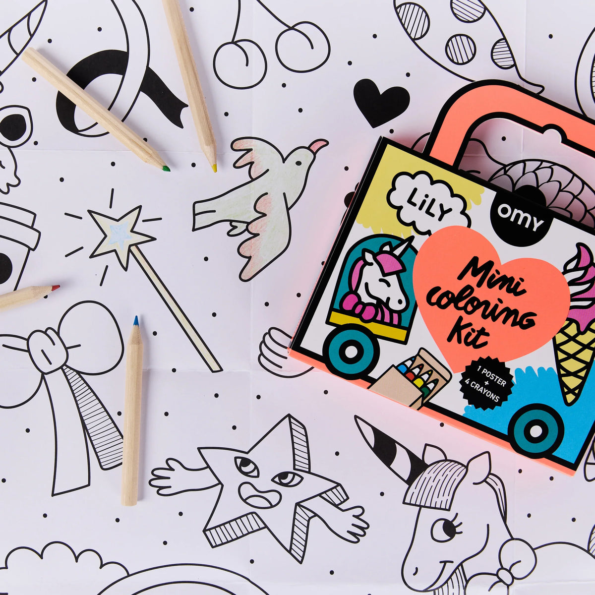 OMY Lily mini coloring set