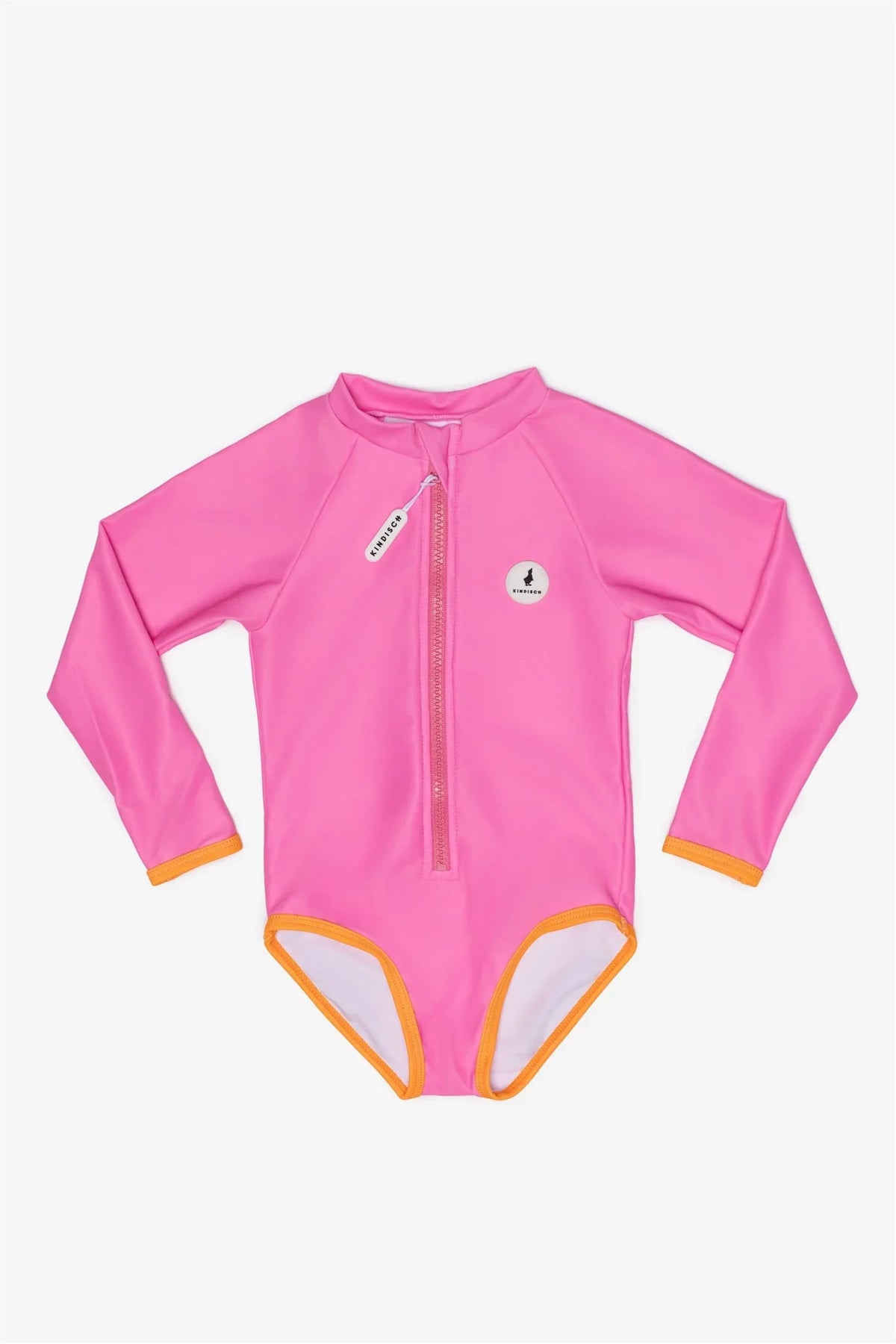Costume da bagno Kindisch manica lunga rosa arancio