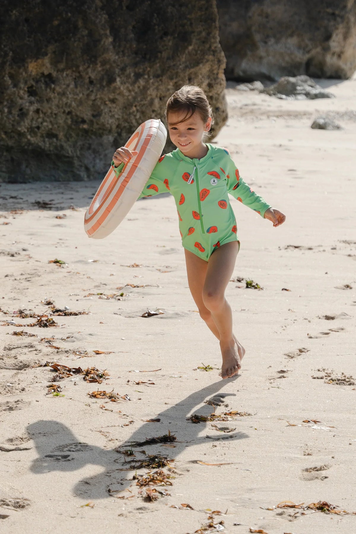Costume da bagno Kindisch manica lunga papaya