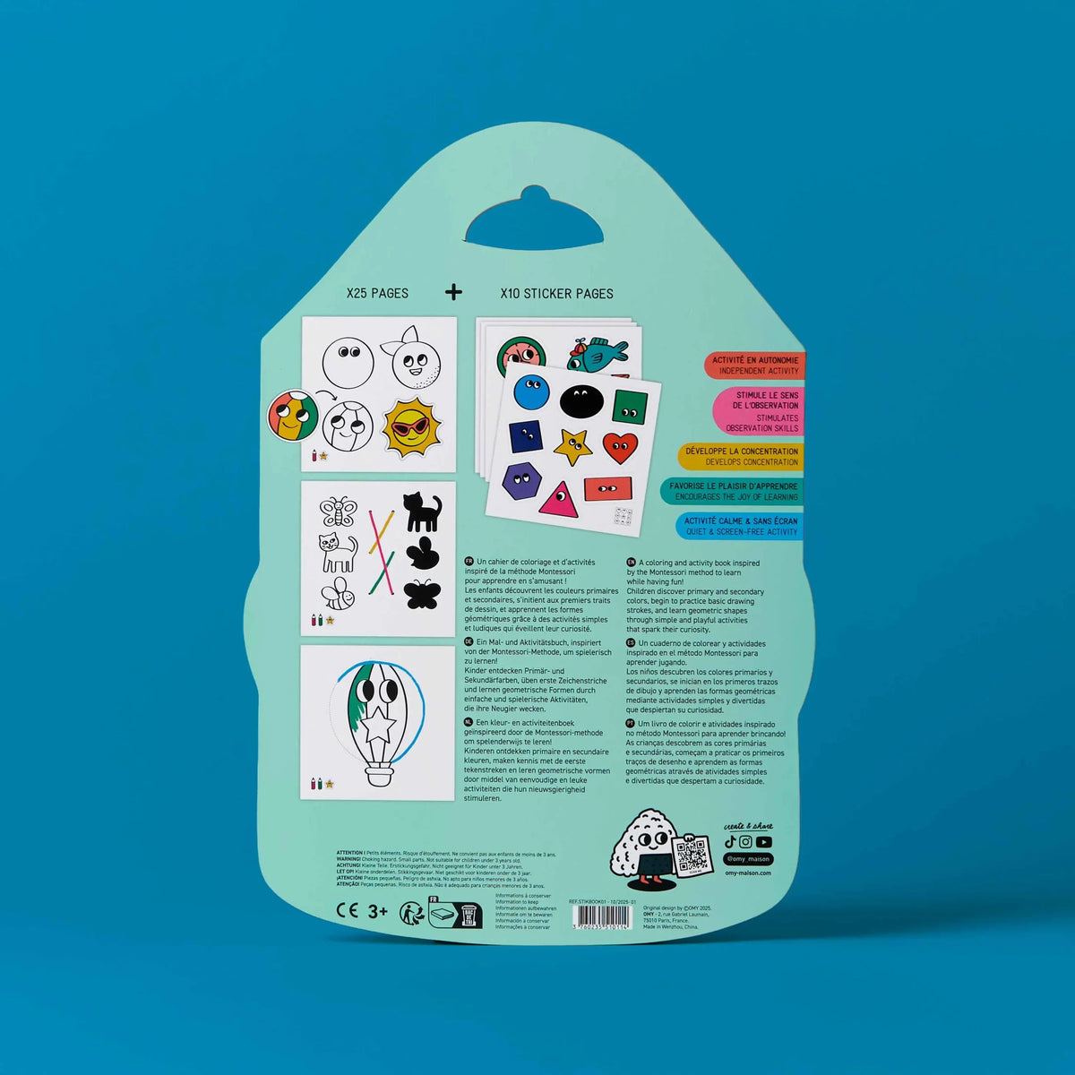 OMY Montessori sticker book Geometric Shape