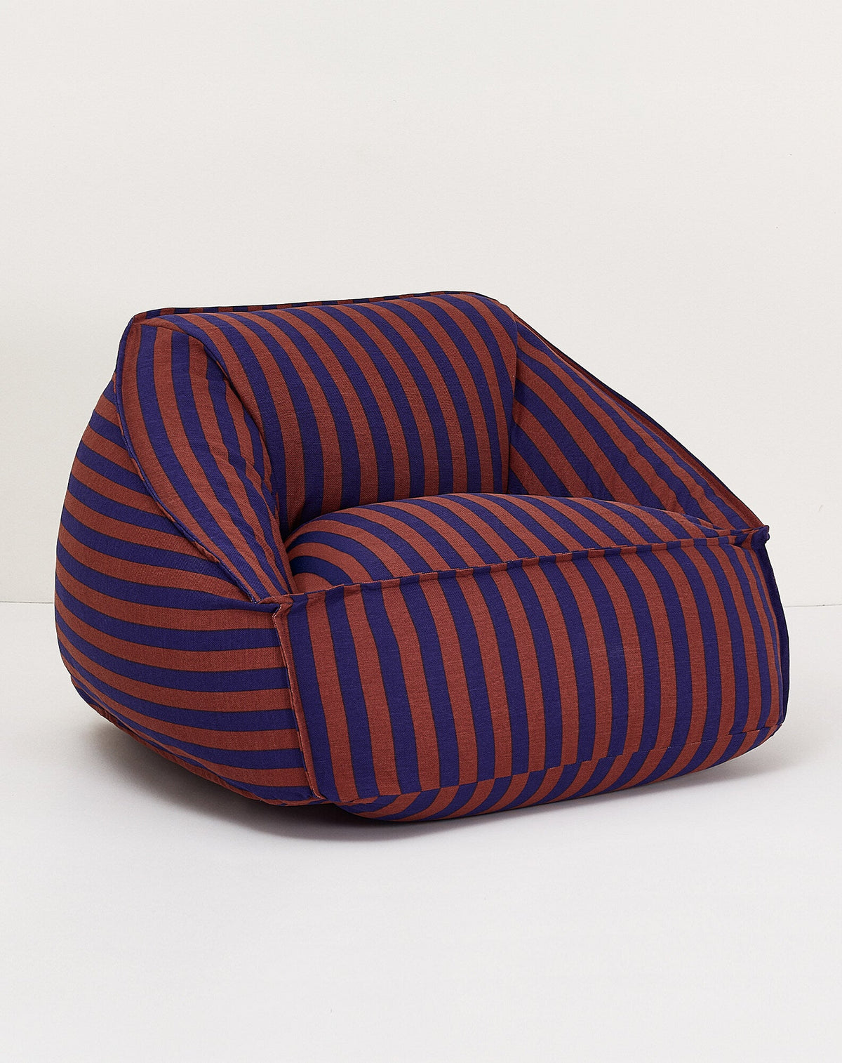 Fauteuil poire Nobodinoz Ziggy, taille adulte, marron et bleu