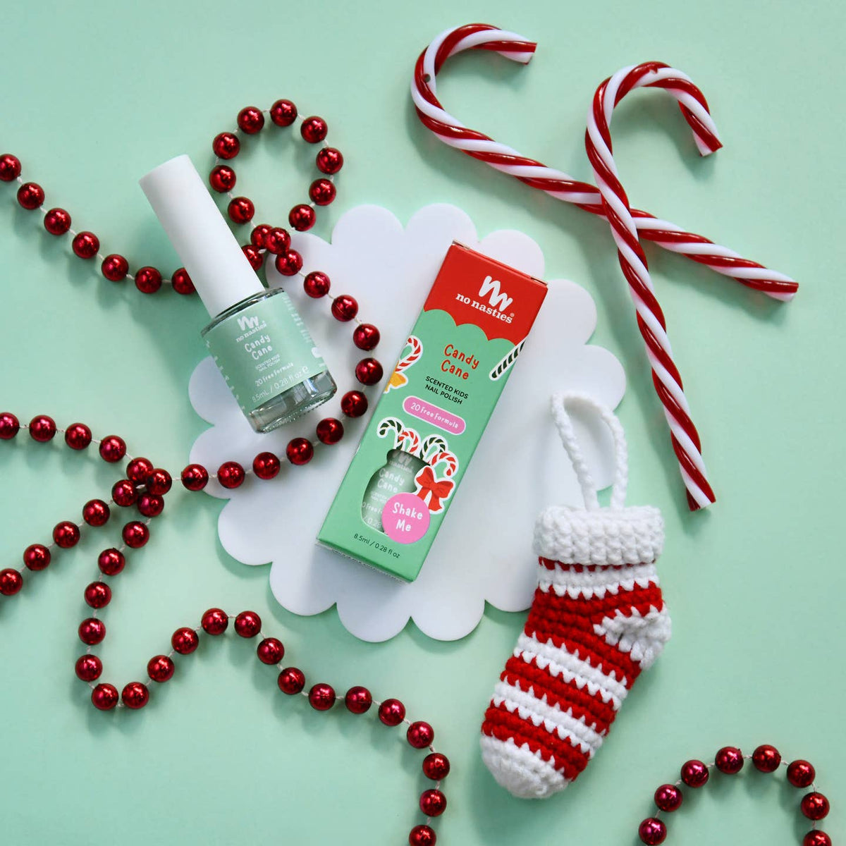 No Nasties Kids Children's Nail Polish Candy Cane