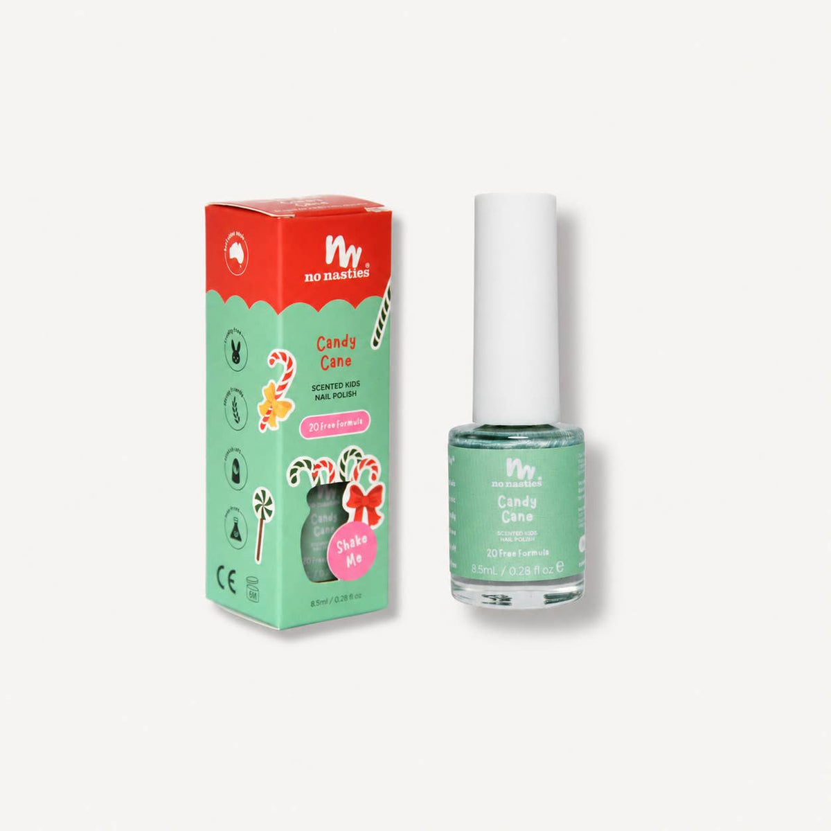 No Nasties Kids Children's Nail Polish Candy Cane