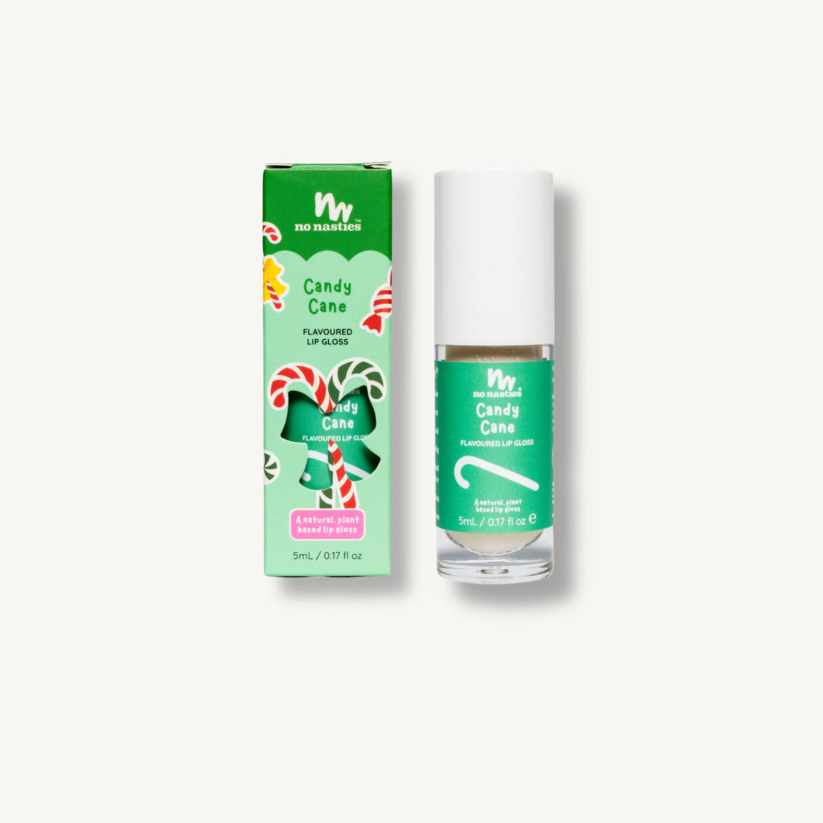 No Nasties Kids Candy Cane Lip Gloss