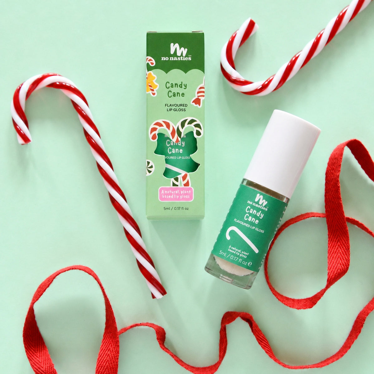 No Nasties Kids Candy Cane Lip Gloss