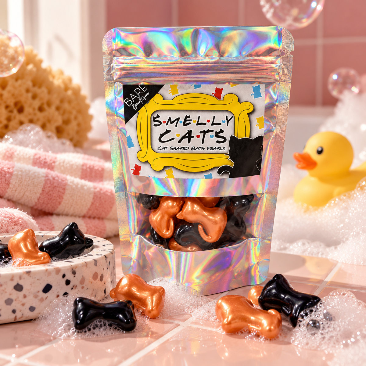 Bare Boutique Cat-Shaped Bath Pearls
