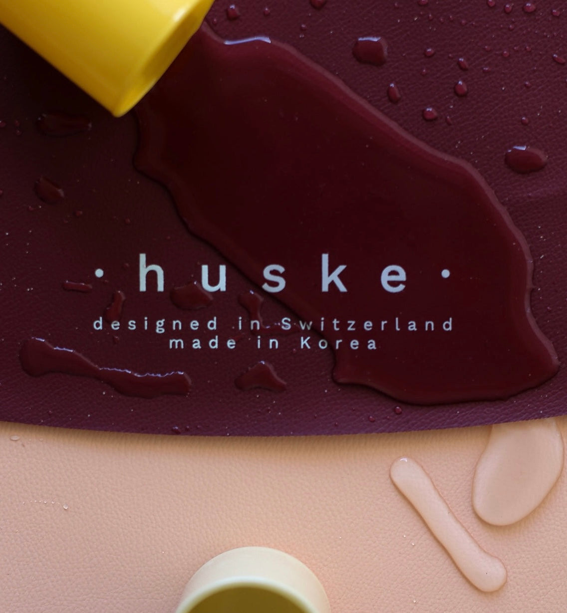Studio HUSKE Picknickmatte rund L Beige/Weinrot