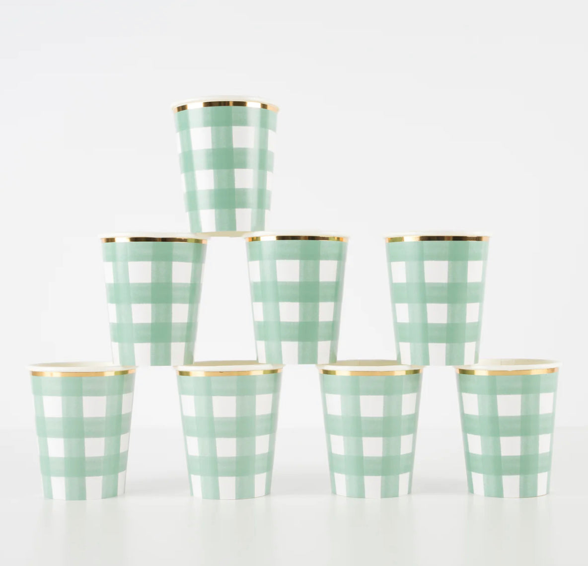 Meri Meri green gingham mug