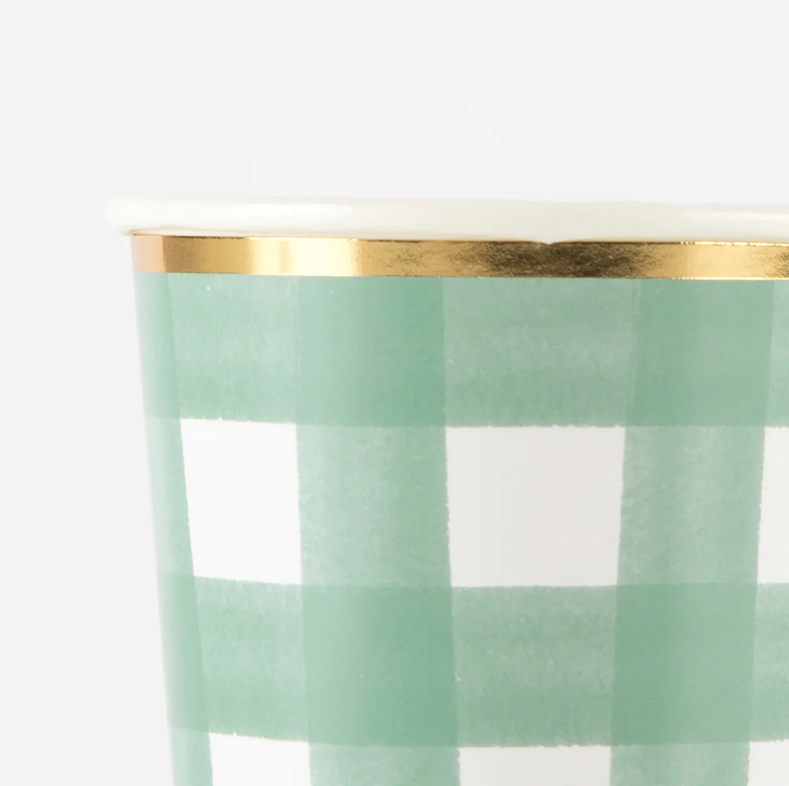 Meri Meri green gingham mug