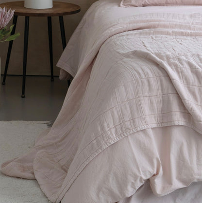 Plaid Bettdecke, Gewaschener Baumwolle Nude