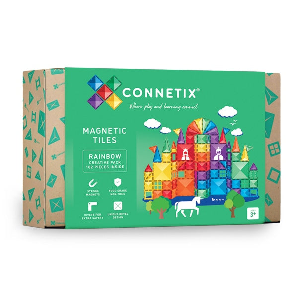 Connetix 102-teiliges Creative Pack – Magnetisches Bauset für grenzenlose Kreativität &amp; STEAM-Lernen